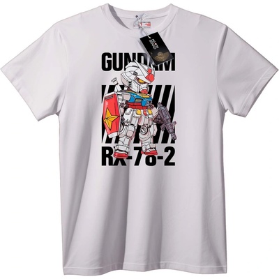 NOONEBRAND Тениска Gundam RX-78-2 Аниме - 6XL, White