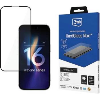 3mk Protection Стъклен протектор 3mk - HardGlass Max, iPhone 16 Plus, черен (5903108588928)