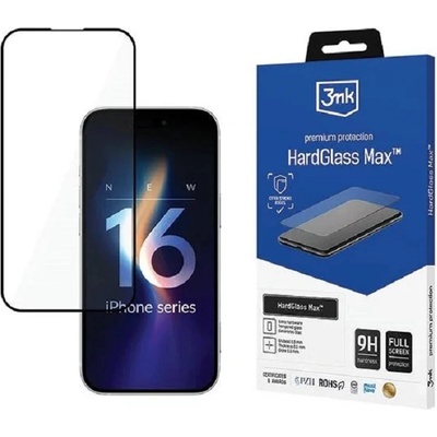 3mk Protection Стъклен протектор 3mk - HardGlass Max, iPhone 16 Plus, черен (5903108588928)