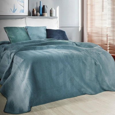 Takoy PREMIUM prehoz SOFIA z mäkkého a matného zamatu prešívaný do vzoru rybej kosti-HF-452702 200 x 220 cm