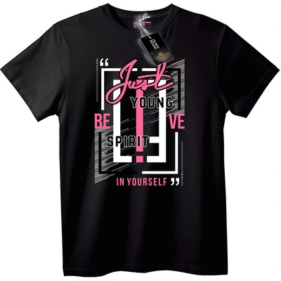 NOONEBRAND Тениска Млад Обичащ Дух - 2XL, Black