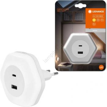 OSRAM - LED Лампа за ориентация за контакт с USB LUNETTA LED/15W/230V (P225389)