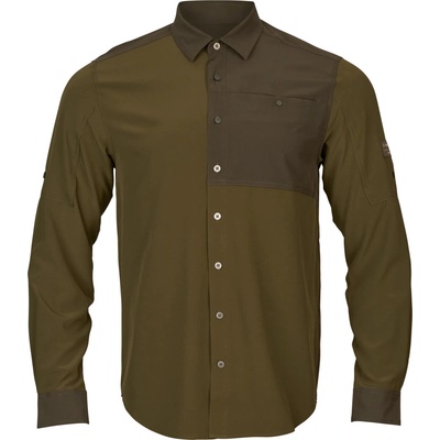 Härkila pánska košeľa dlouhý dlhý Logmar dark olive/willow green