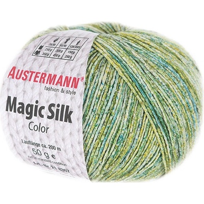 Austermann MAGIC SILK COLOR - 100% hedvábí - Ručně pletací příze Barva: 107 BIRKE
