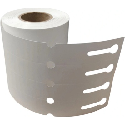 Plastová Etiketa záhradnícka 25 mm x 200 mm, 4 - Produkcia, Polypropylén, Biela, Dutinka 40 mm, 1000 ks/kotúč