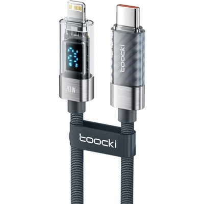 Toocki TQ-X36 nabíjecí a datový USB-C na Lightning 2m šedý