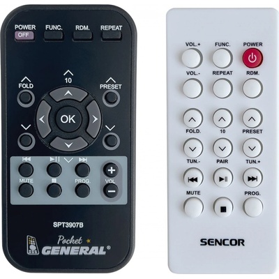 Dálkový ovladač General Sencor SPT3907B