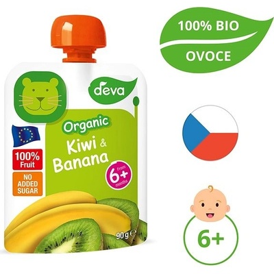 DEVA bio kiwibanán 90 g