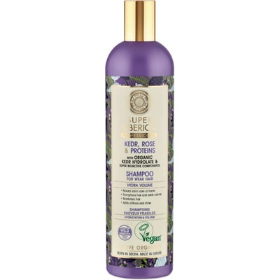 Natura Siberica Kedr Rose & Protein šampón pre oslabené vlasy 400 ml