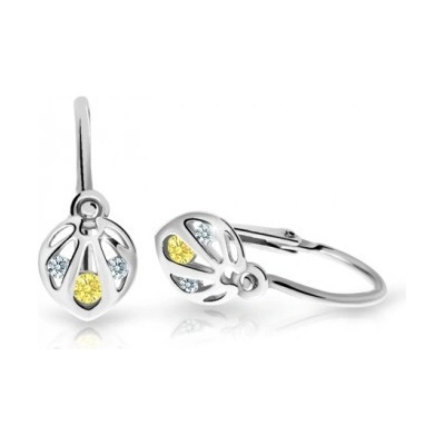 Cutie Jewellery detské náušnice z bieleho zlata C2265B-Yellow