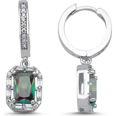 Lunica Stříbrné náušnice MYSTIC TOPAZ 0475