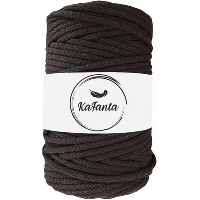 Bavlnená šnúra KaFanta 5 mm - tmavo hnedá