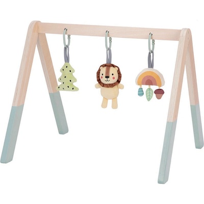 TookyToy Drevená detská hrazdička s hračkami