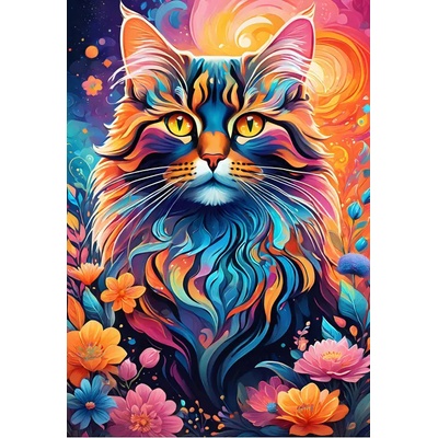 Alipson Puzzle - Puzzle Multicoloured Cat - 1 000 piese