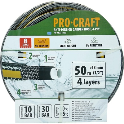 Procraft Čierno-žltá PR-4KAT1350 4-vrstvová 1/2" 50 m