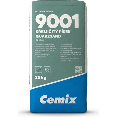 CEMIX Kremičitý piesok 0,6 - 1,2 mm 9001, 25 kg