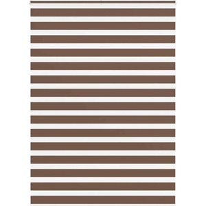 vidaXL Зебра щора, кафява, 155x230 см, ширина на плата 150, 9 см, полиестер (4014402)