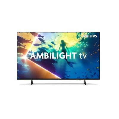 Philips 43PUS8010/12, 43"" 4K UHD LED, 3840x2160p, 60Hz, DVB-T/T2/T2-HD/C/S/S2, 60Hz, Ambilight 3, Pixel Precise UHD, HDR+, Titan OS, Dolby Atmos & DTS: X, 3*HDMI, 2*USB, VRR, 802.11ac, BT 5.2, 20 W RMS, черен (43pus8010/12)