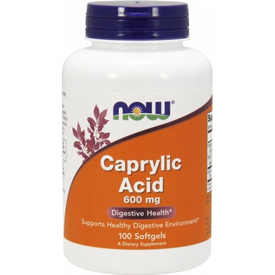 Now Foods Caprylic Acid kyselina kaprylová 600 mg 100 kapslí