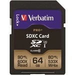 Verbatim Pro+ SDXC 64GB Class 10 49197/MVS64GPP