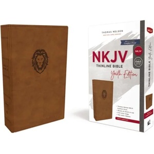 NKJV, Thinline Bible Youth Edition, Leathersoft, Brown, Red Letter, Comfort Print | Thomas Nelson (ISBN: 9780785225775)