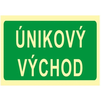 Fotoluminiscenční značka Únikový východ, fólie A4