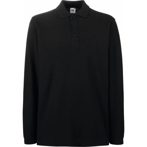 Fruit of the Loom premium polo lsl / Мъжка поло тениска с дълъг ръкав - черна xxxl (16331000213)