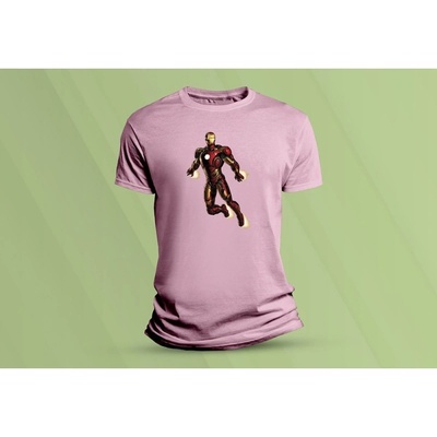 Sandratex dětské bavlněné tričko Iron Man růžová