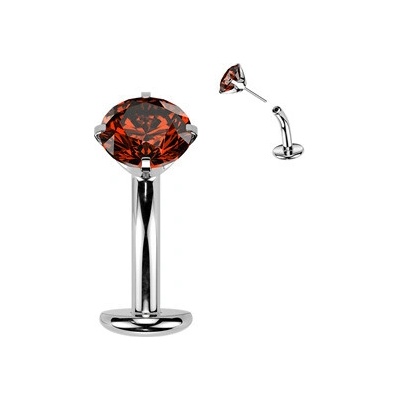 Šperky4U Obrácený PUSH IN piercingu do pupíku TITAN TIT1711-R