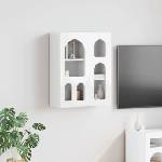 vidaXL Висящ шкаф ELST Бял гланц 59 x 20 x 71, 5 см Инженерна дървесина (891358)