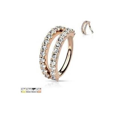 Piercingate Piercing kroužek s kamínky PKR00119