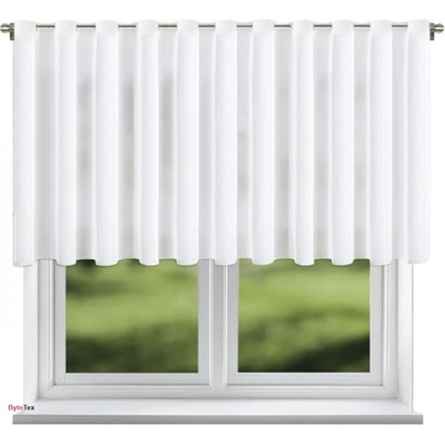 BytoTex Voálová záclona s kroužky Nani bílá 400x120 cm