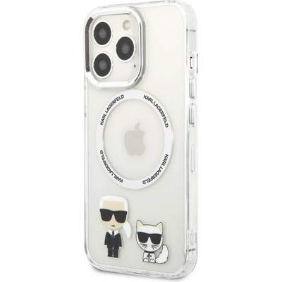 KARL LAGERFELD Karl & Choupette MagSafe Case - дизайнерски кейс с висока защита с MagSafe за iPhone 13 Pro (прозрачен)