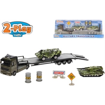 Mikro trading 2-Play Vojenský transporter s obrněnými vozidly 2 ks