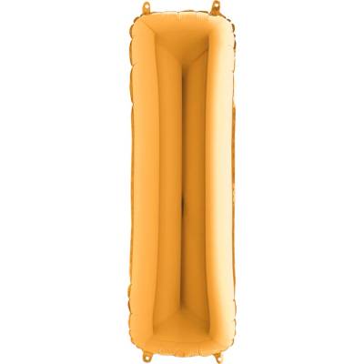 Grabo Balloons Fóliový balónek 102 cm písmeno I zlatý WGOLD I