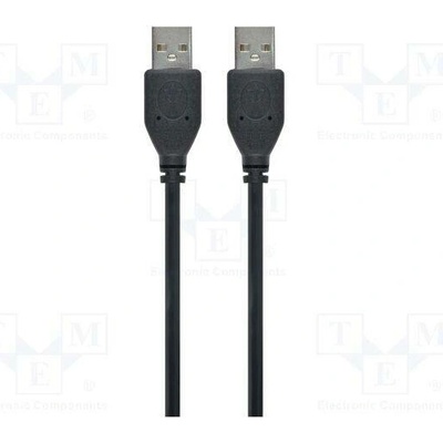 Gembird CCP-USB2P-AMAM-6, USB 2.0, USB A vidlice x2, 1,8m, černý
