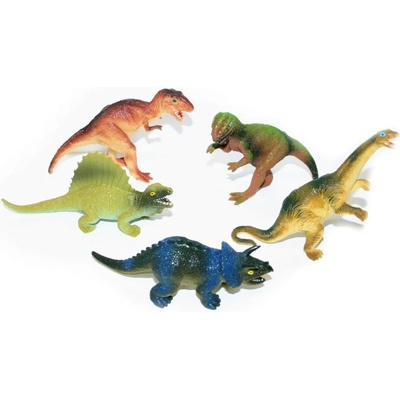 Dudlu Zvířata dinosauři 9-12cm plastové figurky zvířátka set 5ks v sáčku