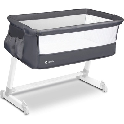 Lionelo Cestovná postieľka Lo-Theo Dark Grey