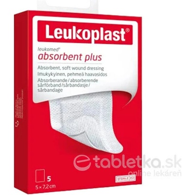 Leukoplast Leukomed absorbčná náplasť na rany 5x7, 2 cm 5 ks