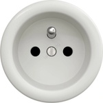 Reblig - Ретро електрическа розетка без рамка 230V, керамична, бяла (RG0006)