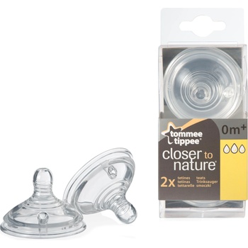 Image 1 of Tommee Tippee Комплект биберони Tommee Tippee - Closer to Nature, 3 капки, 0 м+, 2 броя (TT.0010)
