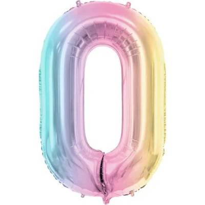 Party Deco Фолиев Балон Цифри Пастелна Дъга 86 см - 0 (fb1m-0-000p)