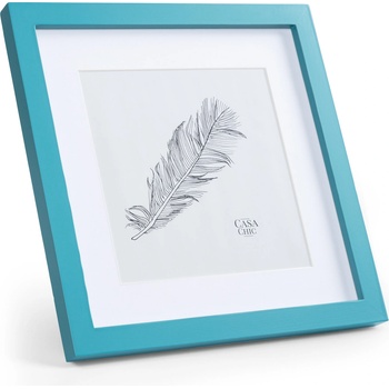 Casa Chic Clapton, рамка за картини, квадратна, снимки 24, 4 x 24, 4 cm, паспарту, стъкло (CL-10X10-TEAL) (CL-10X10-TEAL)