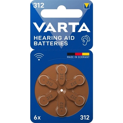 VARTA 24607101416 312 Батерии за слухови апарати 6 бр (24607101416)