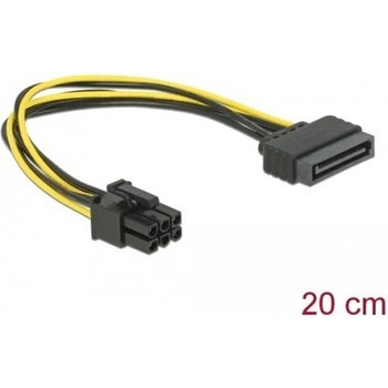 Delock 82924 cable Power SATA 15 pin > 6 pin PCI Express, 0,21m