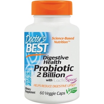 Image 1 of Doctor's Best Digestive Health Probiotic | 2 Billion with LactoSpore [60 капсули]