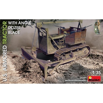 MiniArt U.S. Armored Tractor w/Angle Dozer Blade 1:35