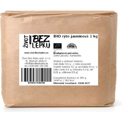 Život bez lepku Jasmínová rýže 1 kg