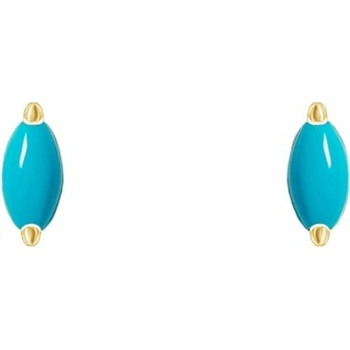 Eppi Minimalistické strieborné náušnice s tyrkysmi Sistine E46073