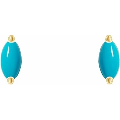 Eppi Minimalistické strieborné náušnice s tyrkysmi Sistine E46073